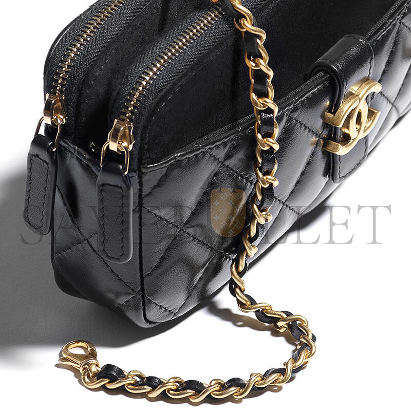 Ch**el master zipped phone holder with chain ap4743 b20683 (17.5*10*3cm)